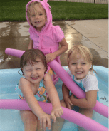 Maya, Maggie and Macy at their last play date. 