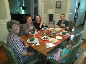 Dinner party with Kelly, Brooke and Sean.