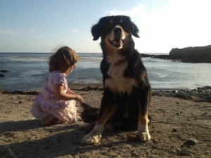 Maya and Kubu at the bottom of the boat launch